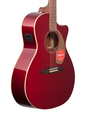 Fender California Newporter Player Acoustic Electric Candy Apple Red
